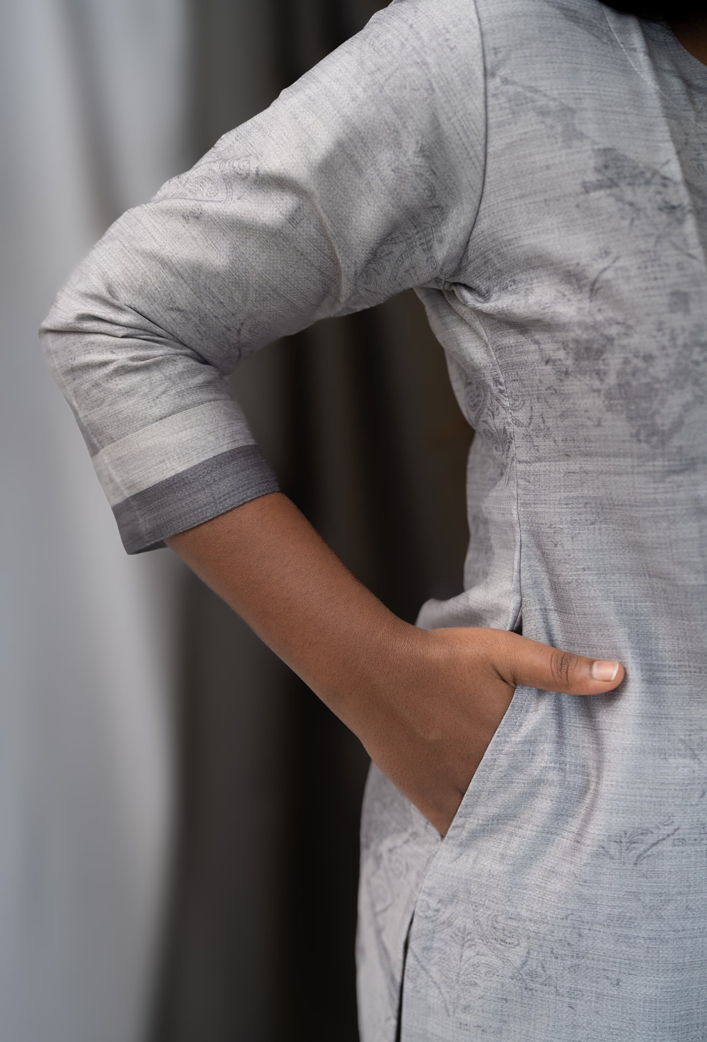 Muslin Chanderi 3-Piece Set With Pockets